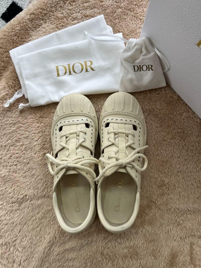 Christian Dior Sneakers Shoes Low-Cut EU 37 US 7 Off White Authentic