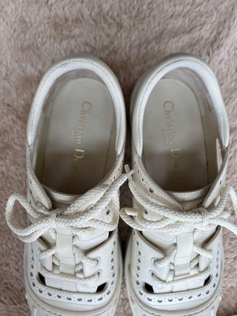 Christian Dior Sneakers Shoes Low-Cut EU 37 US 7 Off White Authentic