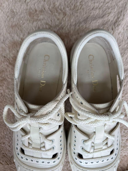Christian Dior Sneakers Shoes Low-Cut EU 37 US 7 Off White Authentic