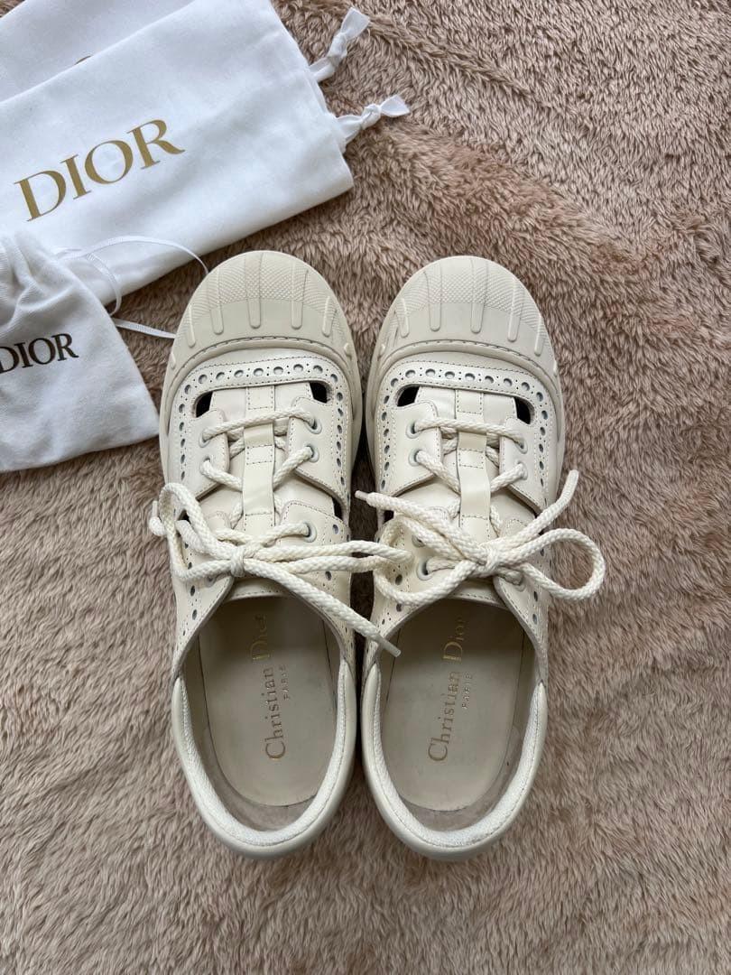 Christian Dior Sneakers Shoes Low-Cut EU 37 US 7 Off White Authentic