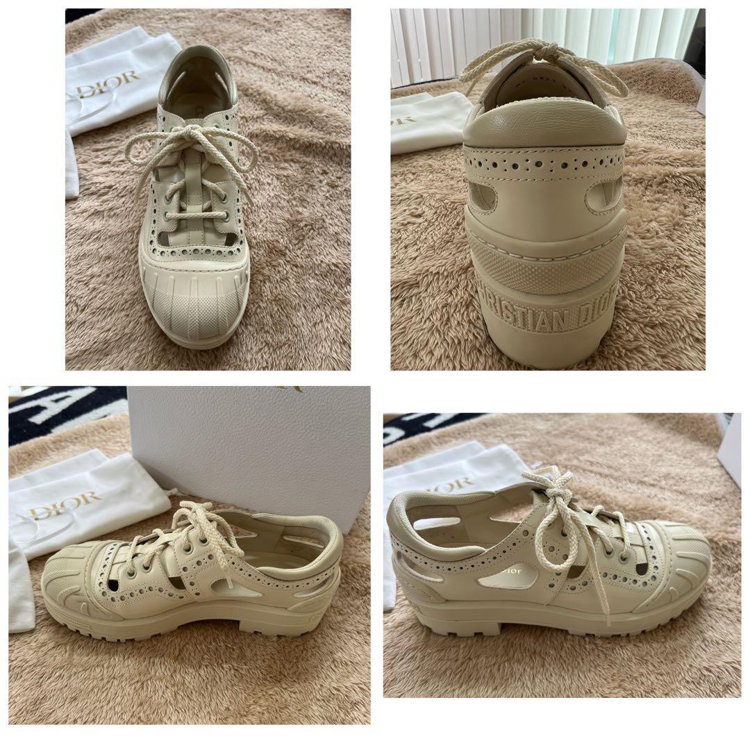 Christian Dior Sneakers Shoes Low-Cut EU 37 US 7 Off White Authentic