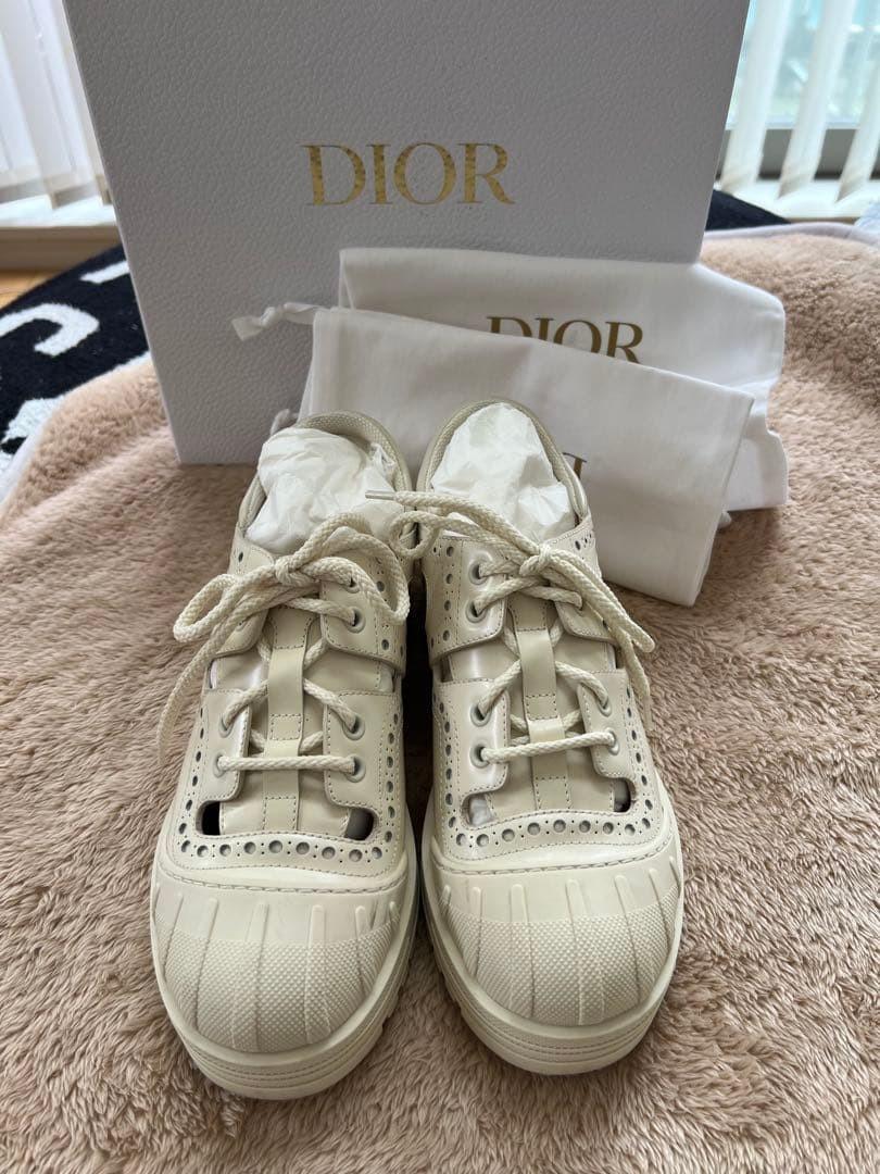 Christian Dior Sneakers Shoes Low-Cut EU 37 US 7 Off White Authentic