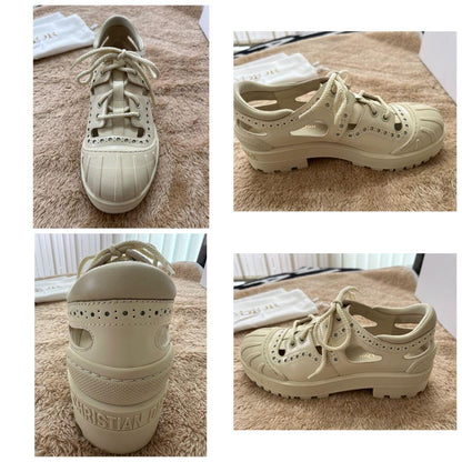 Christian Dior Sneakers Shoes Low-Cut EU 37 US 7 Off White Authentic