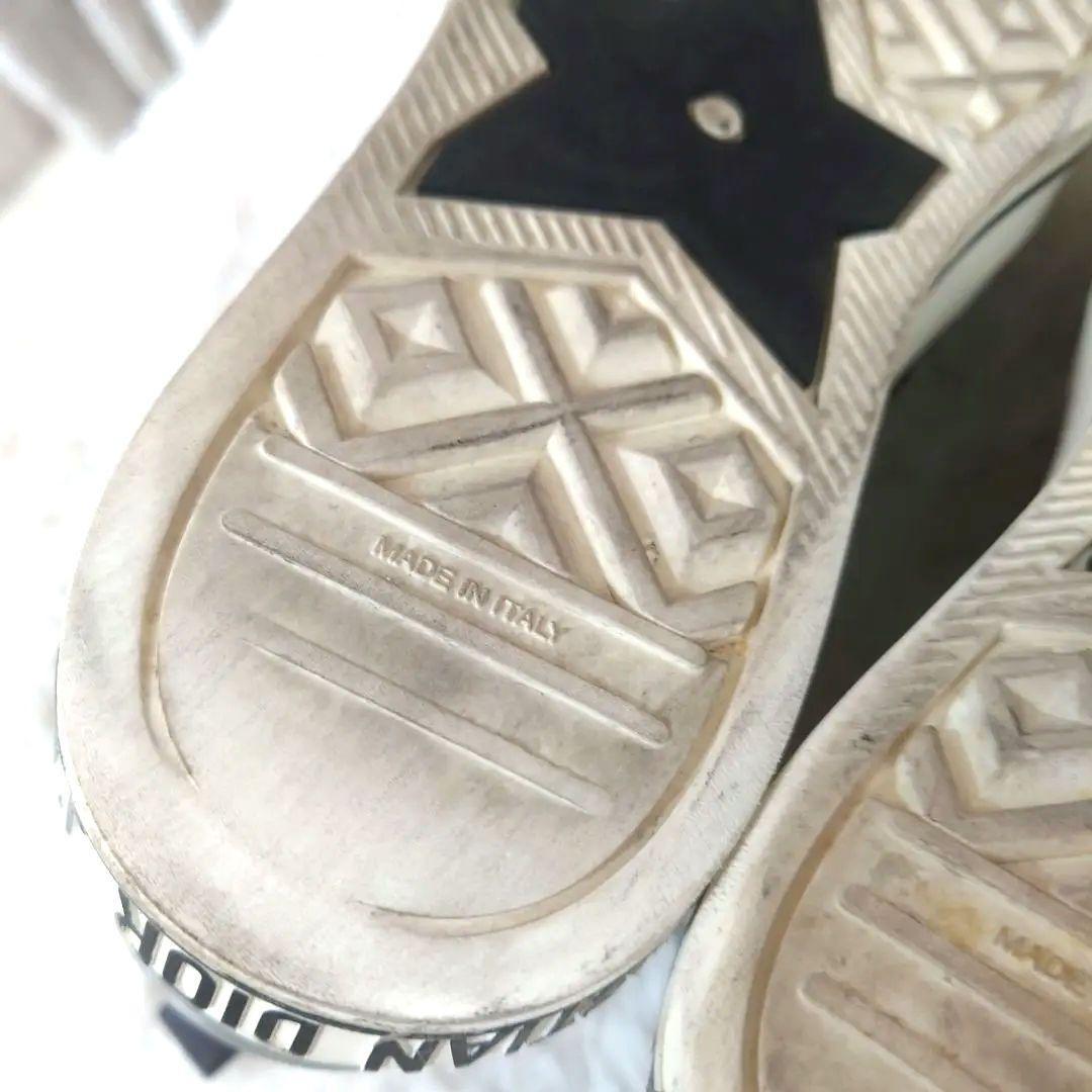 Christian Dior WALK'N'DIOR Sneakers Shoes High-Cut EU 37 US 7 Black Authentic