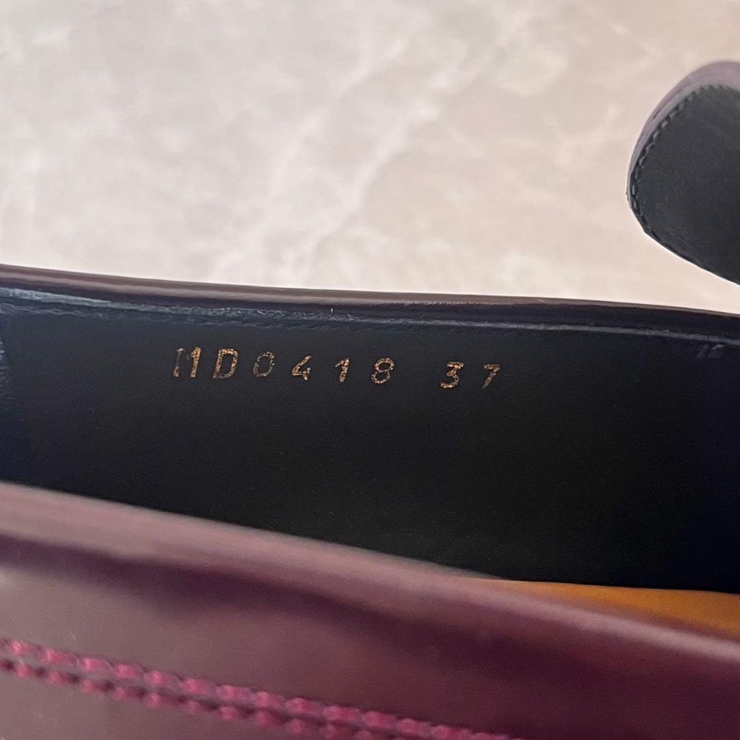 Christian Dior Loafers Shoes EU 37 US 7 Leather Bordeaux Authentic