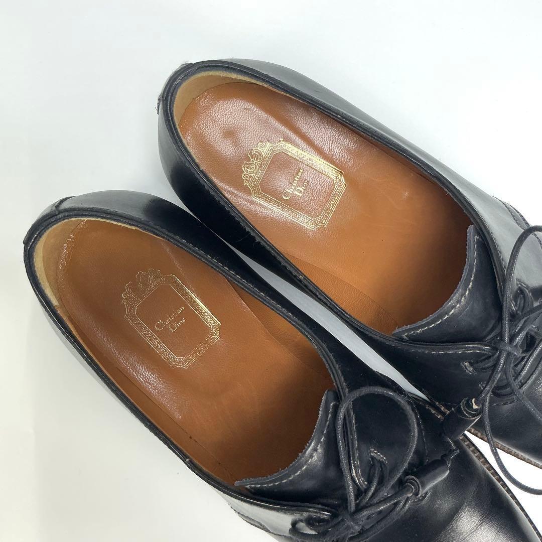 Christian Dior Loafers Dress Shoes EU 37 US 7 Leather Black Authentic
