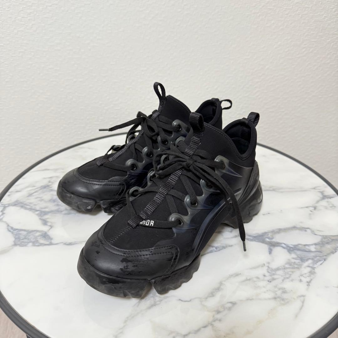 Christian Dior D-Connect Sneakers Shoes EU 37 US 7 Black Authentic