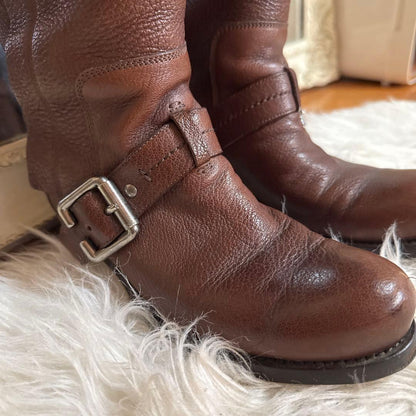 Christian Dior Boots Shoes EU 35 US 5 Leather Brown Authentic