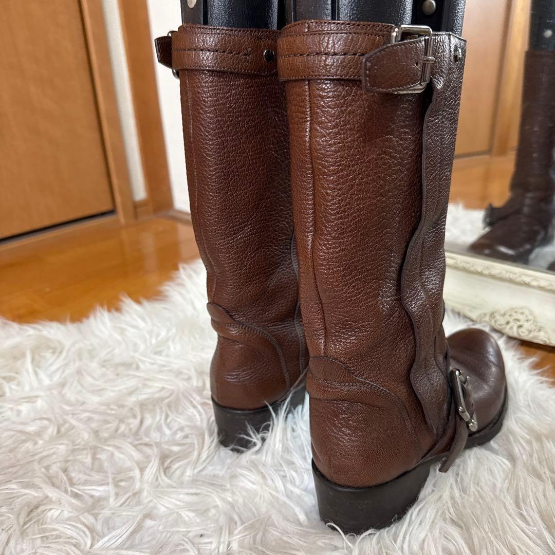 Christian Dior Boots Shoes EU 35 US 5 Leather Brown Authentic