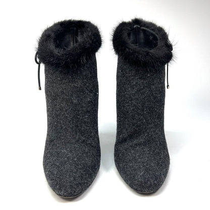 Christian Dior Short Boots Shoes EU 37 US 7 Dark Gray Authentic