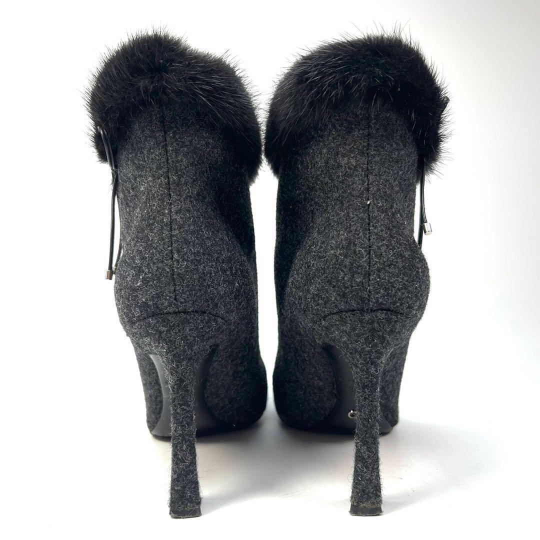 Christian Dior Short Boots Shoes EU 37 US 7 Dark Gray Authentic