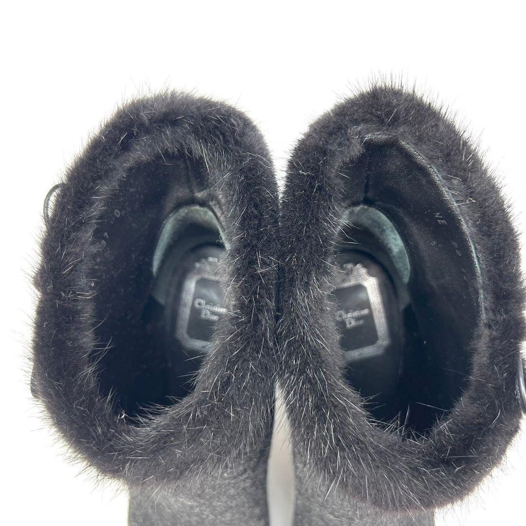 Christian Dior Short Boots Shoes EU 37 US 7 Dark Gray Authentic