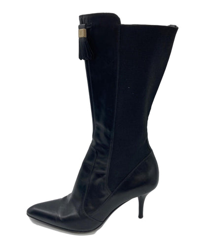 Saint Laurent Boots Shoes EU 36.5 US 6.5 Leather Black Authentic