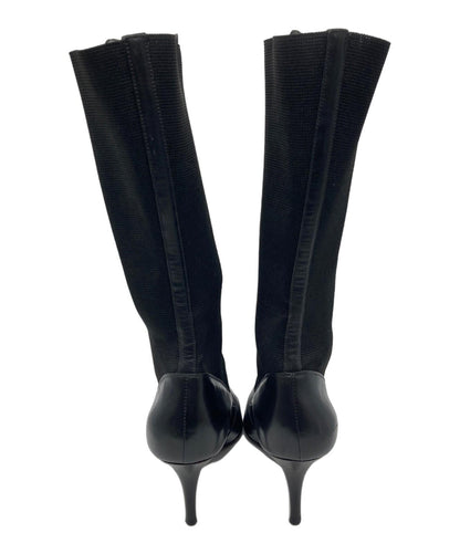 Saint Laurent Boots Shoes EU 36.5 US 6.5 Leather Black Authentic