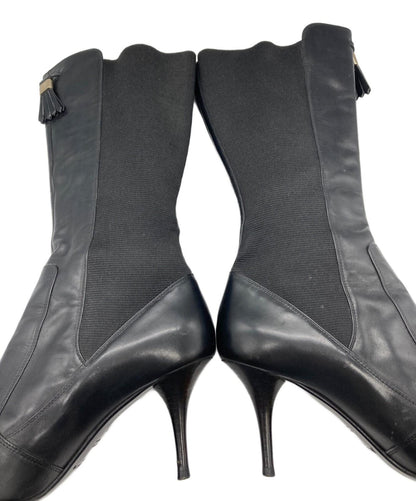 Saint Laurent Boots Shoes EU 36.5 US 6.5 Leather Black Authentic