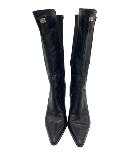 Saint Laurent Boots Shoes EU 36.5 US 6.5 Leather Black Authentic