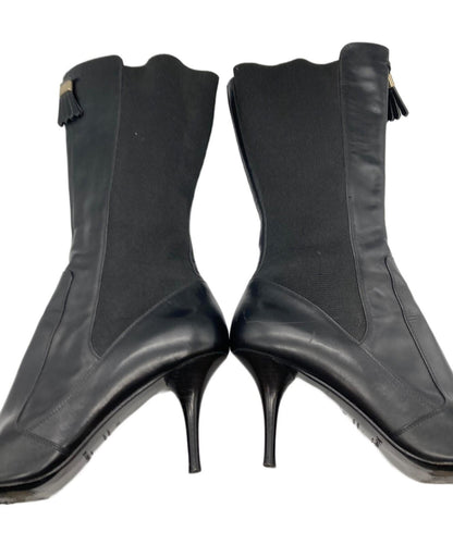 Saint Laurent Boots Shoes EU 36.5 US 6.5 Leather Black Authentic