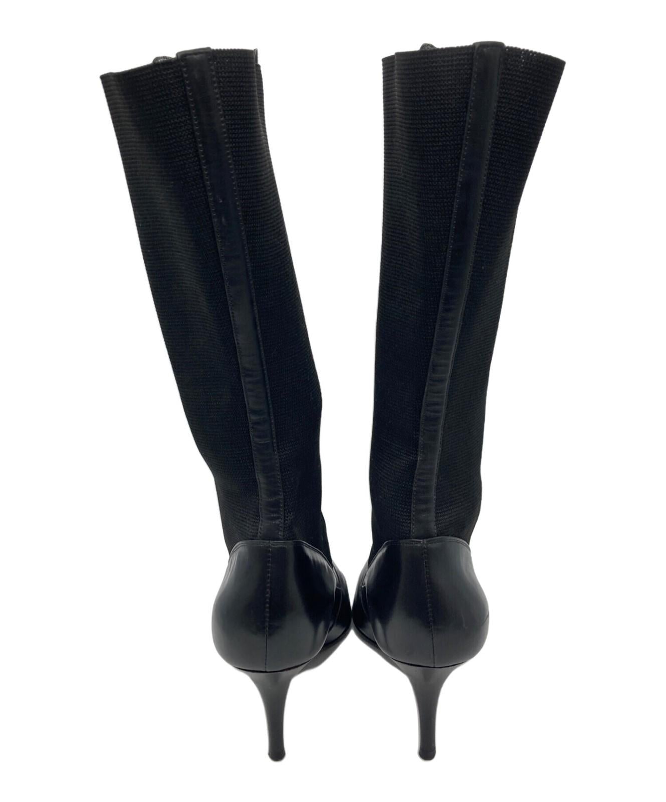 Saint Laurent Boots Shoes EU 36.5 US 6.5 Leather Black Authentic