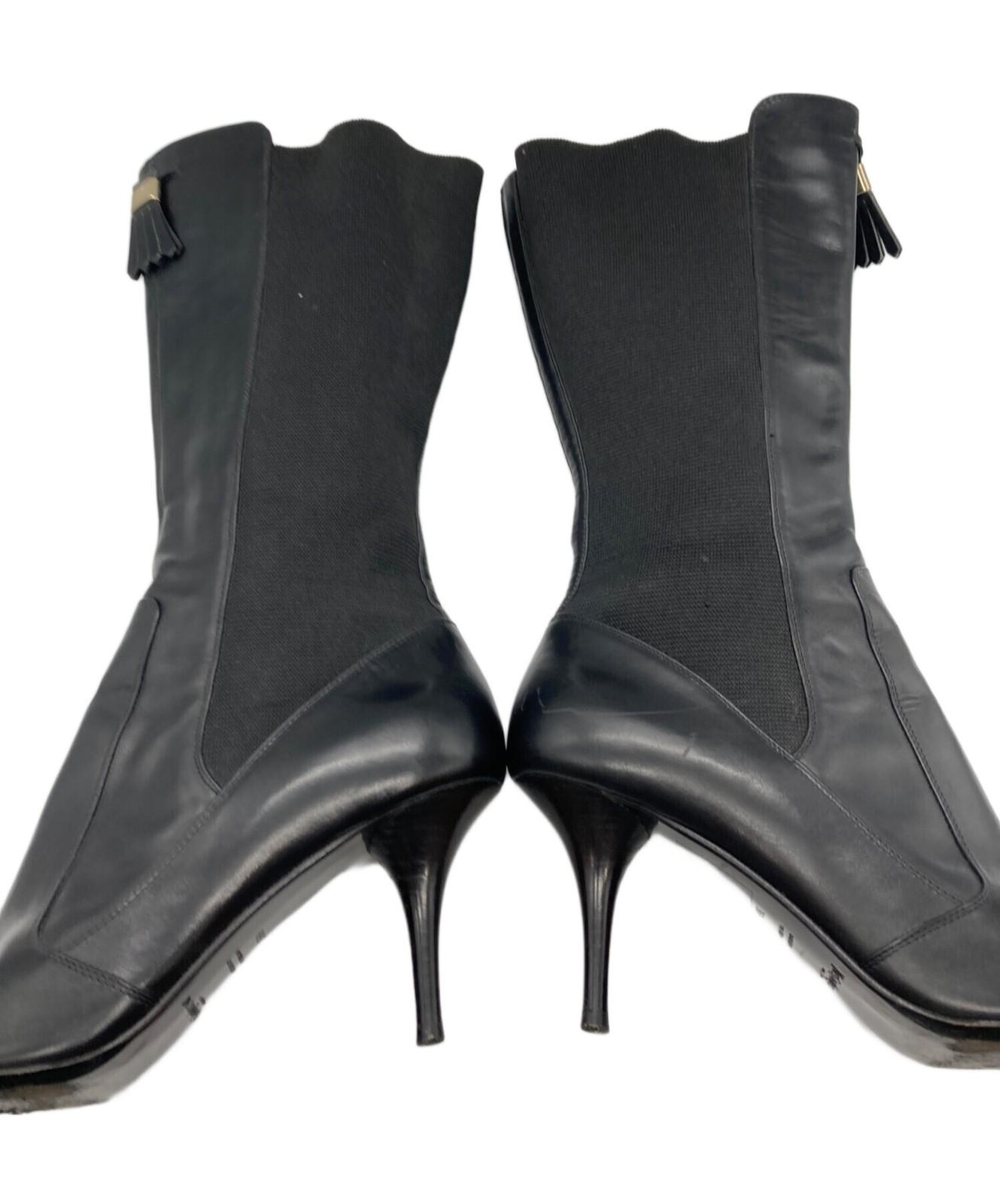 Saint Laurent Boots Shoes EU 36.5 US 6.5 Leather Black Authentic