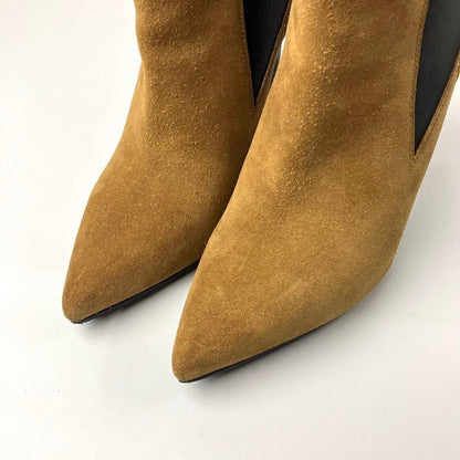 Saint Laurent Paris Short Boots Shoes EU 37 US 7 Leather Suede Cinnamon Caramel