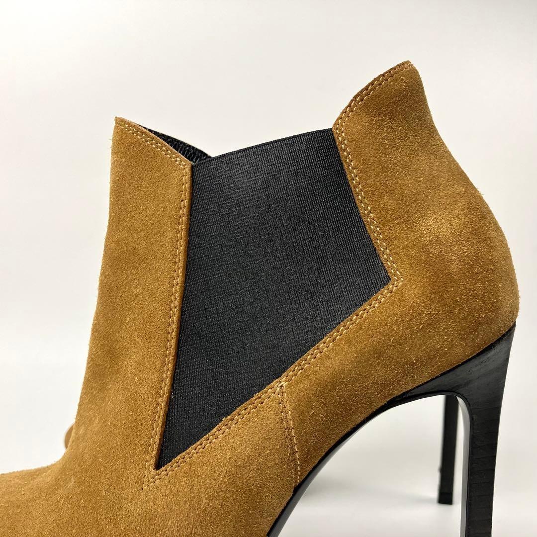 Saint Laurent Paris Short Boots Shoes EU 37 US 7 Leather Suede Cinnamon Caramel