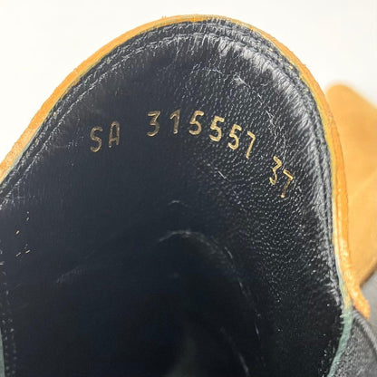 Saint Laurent Paris Short Boots Shoes EU 37 US 7 Leather Suede Cinnamon Caramel