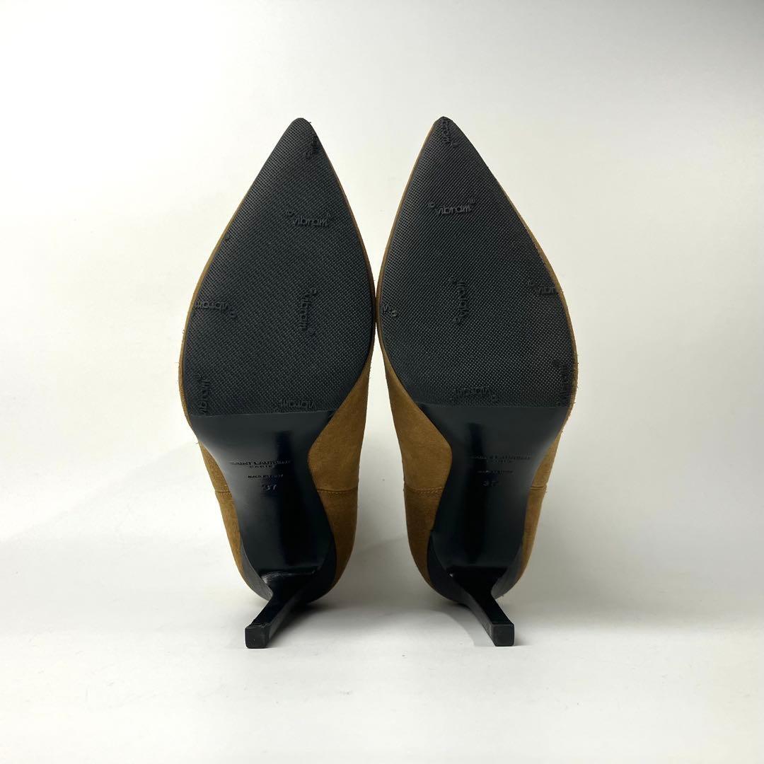 Saint Laurent Paris Short Boots Shoes EU 37 US 7 Leather Suede Cinnamon Caramel