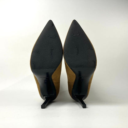 Saint Laurent Paris Short Boots Shoes EU 37 US 7 Leather Suede Cinnamon Caramel