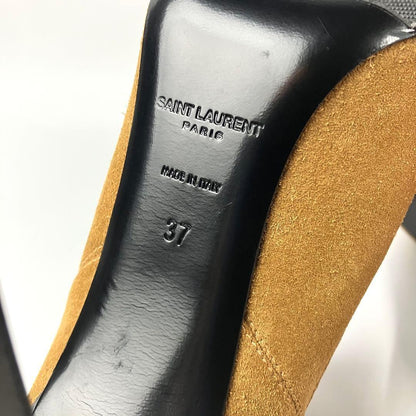 Saint Laurent Paris Short Boots Shoes EU 37 US 7 Leather Suede Cinnamon Caramel