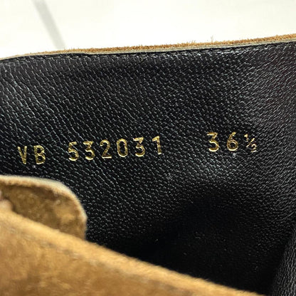 Saint Laurent Paris Short Boots Shoes EU 36.5 US 6.5 Suede Brown Authentic