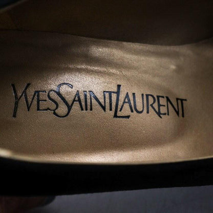 Saint Laurent Shoes Pumps Heel EU 37.0 US 7.0 Black Authentic