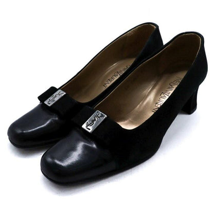 Saint Laurent Shoes Pumps Heel EU 37.0 US 7.0 Black Authentic