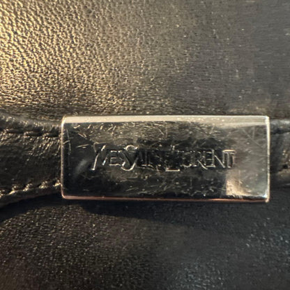 Saint Laurent Long Boots Shoes EU 36.5 US 6.5 Leather Black Authentic