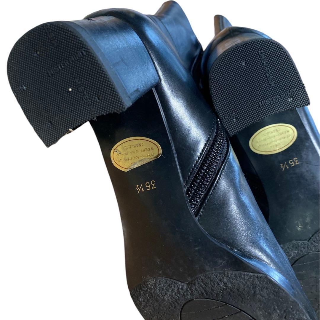 Saint Laurent Short Boots Shoes EU 35.5 US 5.5 Leather Black Authentic