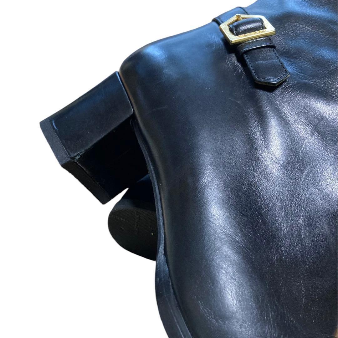 Saint Laurent Short Boots Shoes EU 35.5 US 5.5 Leather Black Authentic