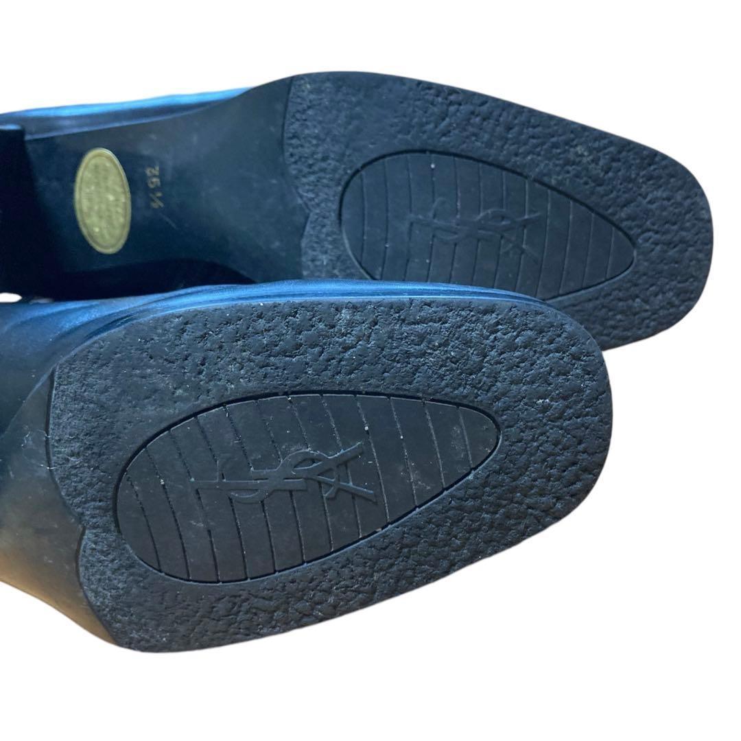 Saint Laurent Short Boots Shoes EU 35.5 US 5.5 Leather Black Authentic