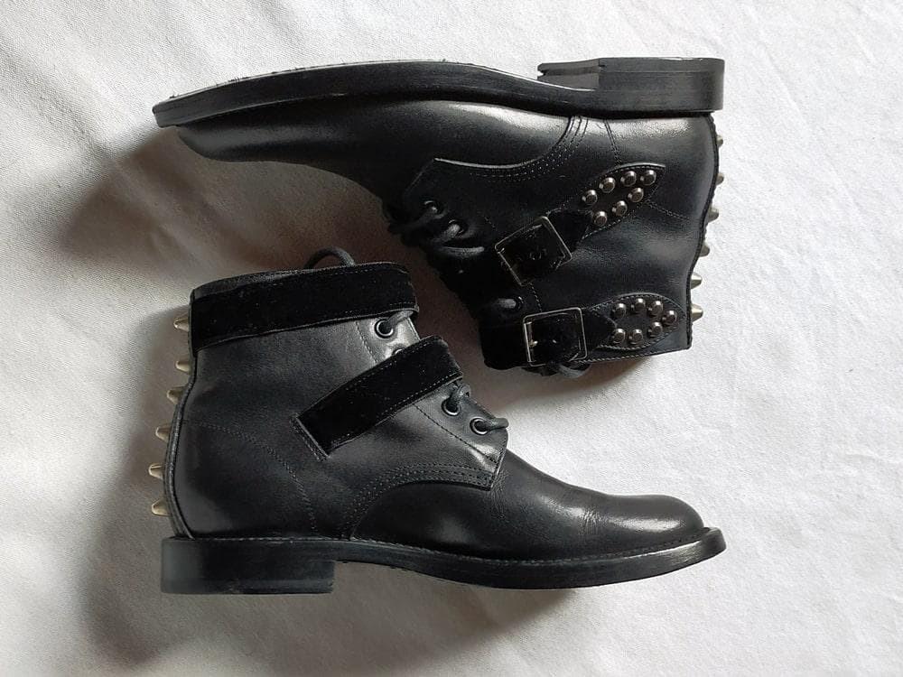 Saint Laurent Boots Shoes EU 37 US 7 Black Authentic