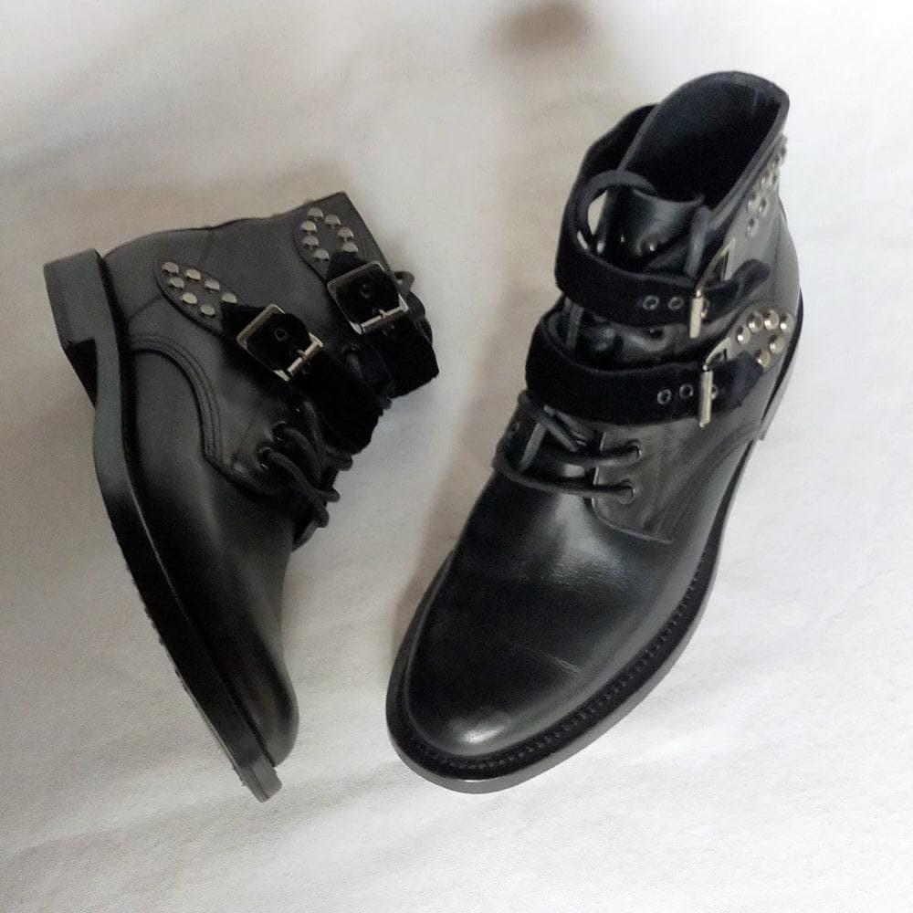 Saint Laurent Boots Shoes EU 37 US 7 Black Authentic