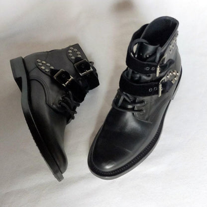 Saint Laurent Boots Shoes EU 37 US 7 Black Authentic