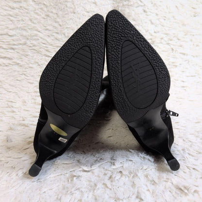 Saint Laurent Long Boots Shoes EU 37 US 7 Suede Black Authentic