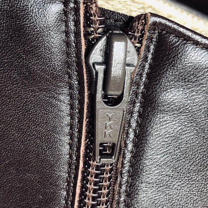 Saint Laurent Short Boots Shoes EU 36.0 US 6.0 Leather Brown Authentic