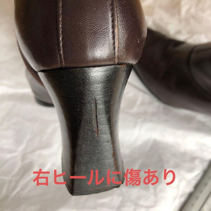 Saint Laurent Short Boots Shoes EU 36.0 US 6.0 Leather Brown Authentic