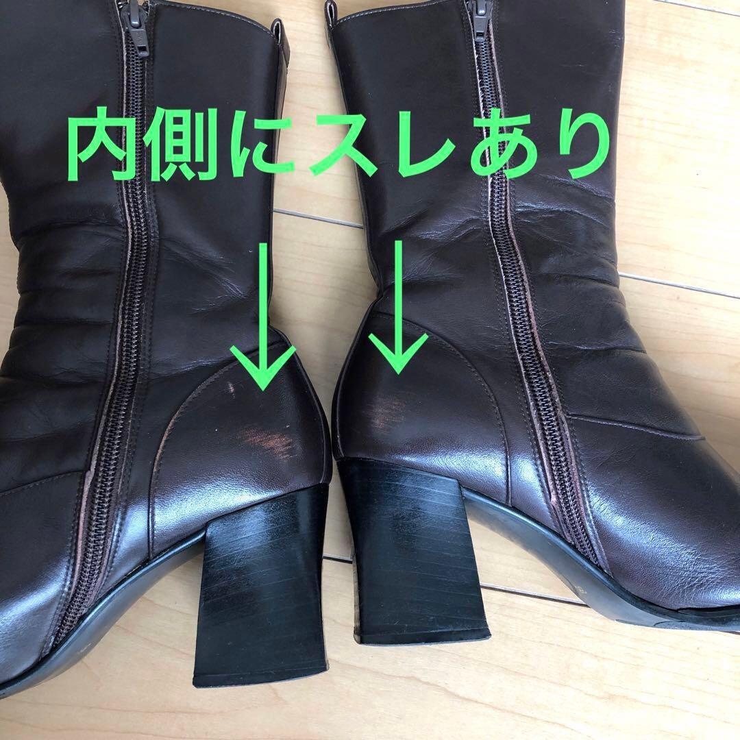 Saint Laurent Short Boots Shoes EU 36.0 US 6.0 Leather Brown Authentic