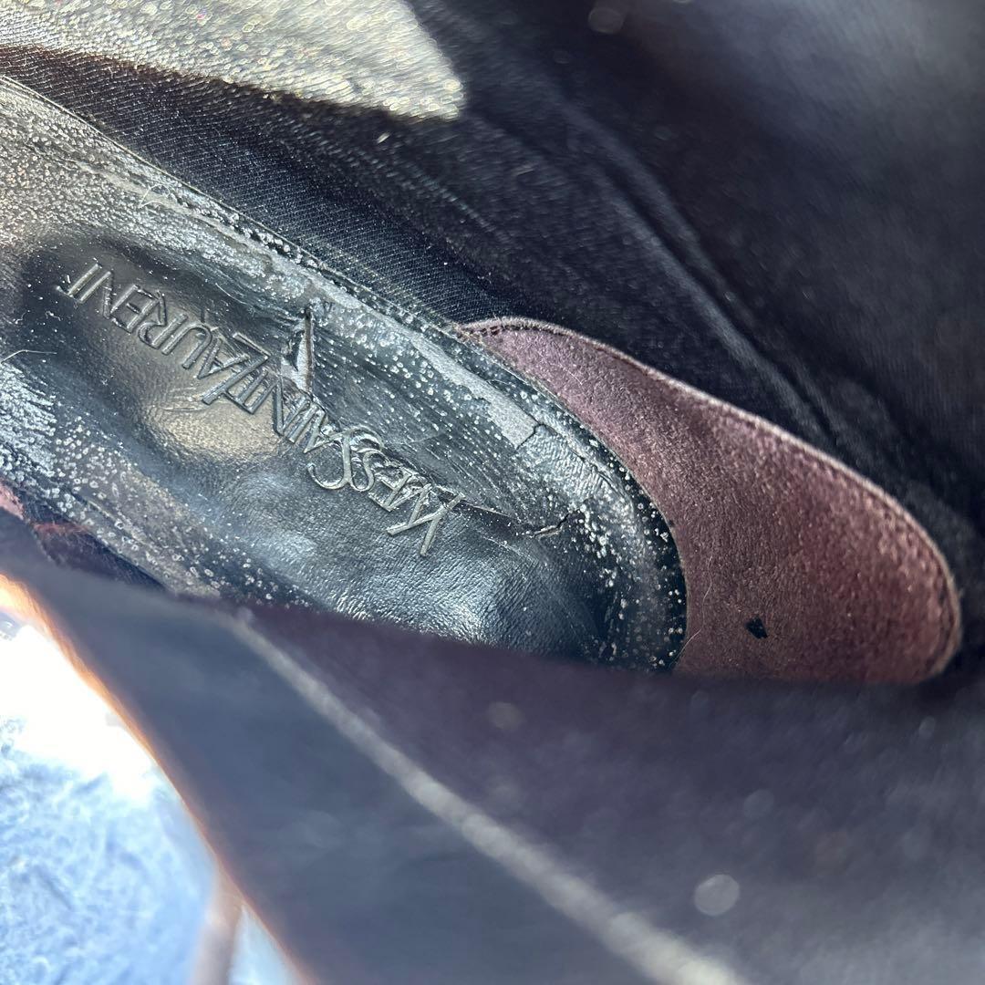 Saint Laurent Boots Shoes EU 36.0 US 6.0 Leather Bordeaux Authentic