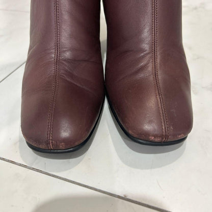 Saint Laurent Boots Shoes EU 36.0 US 6.0 Leather Bordeaux Authentic