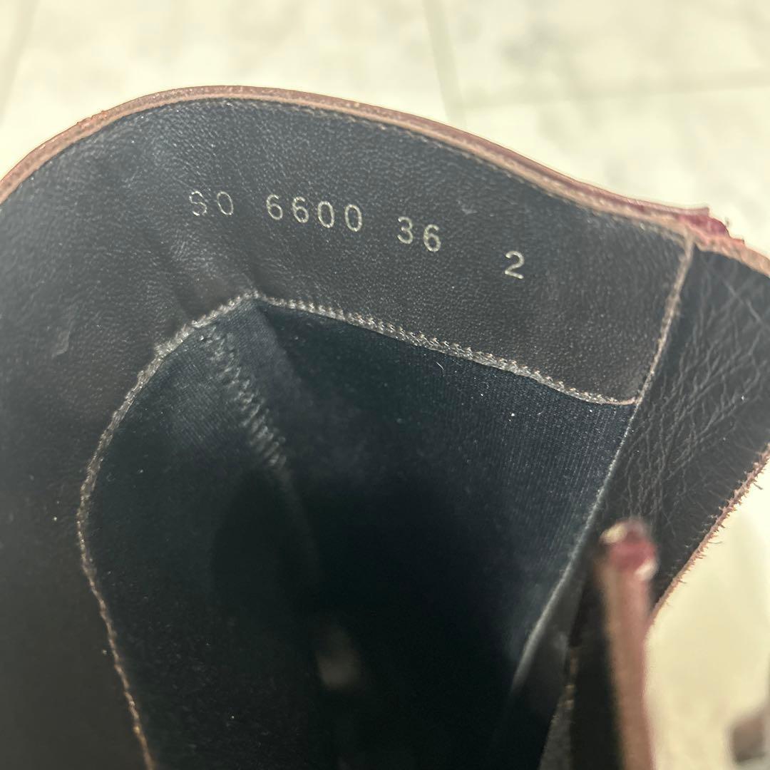 Saint Laurent Boots Shoes EU 36.0 US 6.0 Leather Bordeaux Authentic