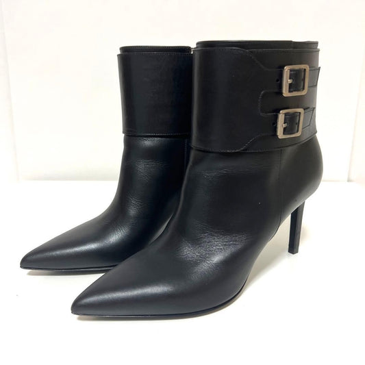 Saint Laurent Paris Short Boots Shoes EU 35.5 US 5.5 Leather Black Authentic