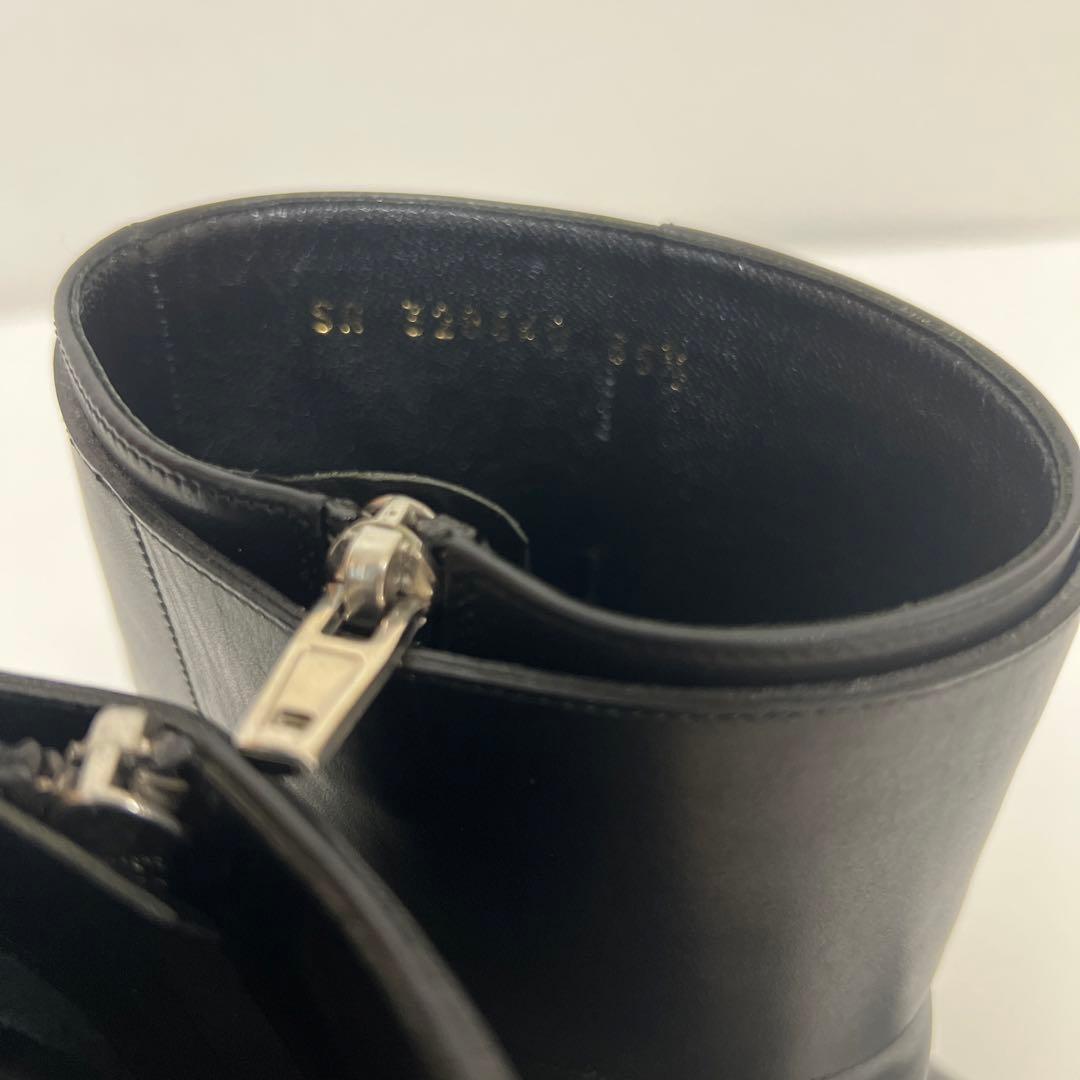 Saint Laurent Paris Short Boots Shoes EU 35.5 US 5.5 Leather Black Authentic