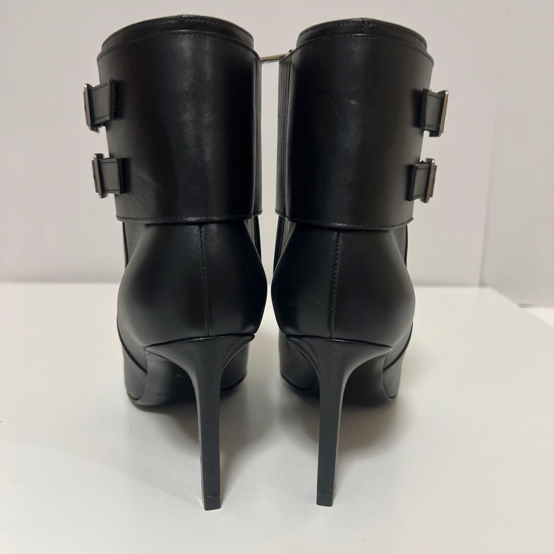 Saint Laurent Paris Short Boots Shoes EU 35.5 US 5.5 Leather Black Authentic