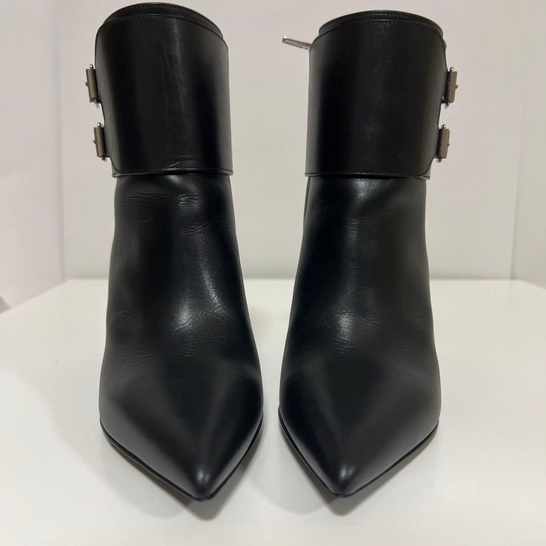 Saint Laurent Paris Short Boots Shoes EU 35.5 US 5.5 Leather Black Authentic